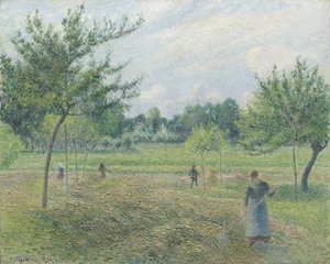 Hooien in Éragny door Camille Jacob Pissarro