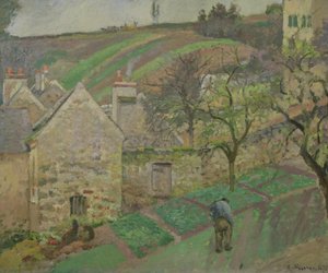 Heuvel van de Hermitage, Pontoise, 1873 door Camille Jacob Pissarro