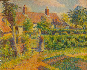 La Chaumière, 1887, 1935 door Camille Jacob Pissarro