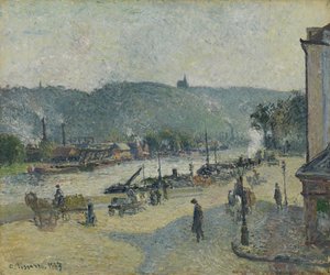 Lafayette Place, Rouen, 1883 door Camille Jacob Pissarro