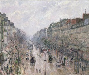 De Boulevard Montmartre door Camille Jacob Pissarro