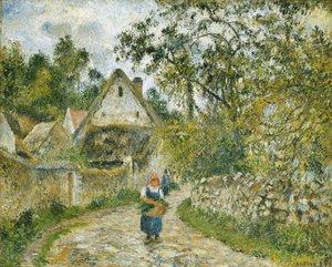 Le Chemin de Hameau-Chaumieres au Valhermeil door Camille Jacob Pissarro