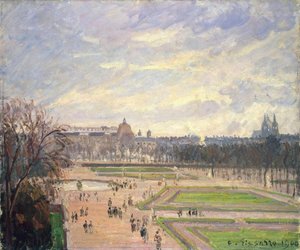 De tuin van de Tuilerieën. Schilderij van Camille Pissaro (1830-1903), olieverf op doek