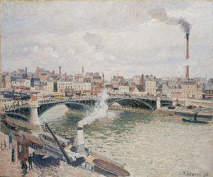 Ochtend, Een Bewolkte Dag, Rouen, 1896 door Camille Jacob Pissarro