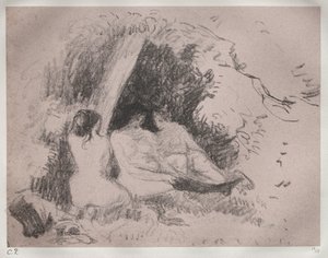 Naakte vrouwen, ca. 1896 door Camille Jacob Pissarro