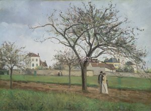 Huis van Pere Gallien in Pontoise, 1866 door Camille Jacob Pissarro