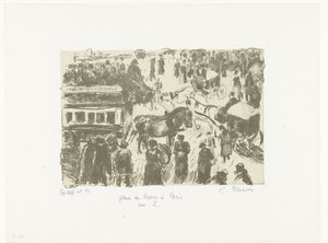 Place du Havre door Camille Jacob Pissarro