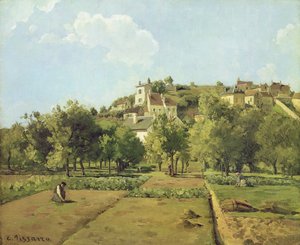 Pontoise, of De Tuinen van de Hermitage, Pontoise, 1867 door Camille Jacob Pissarro