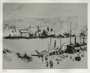 Quai Boieldieu in Rouen door Camille Jacob Pissarro