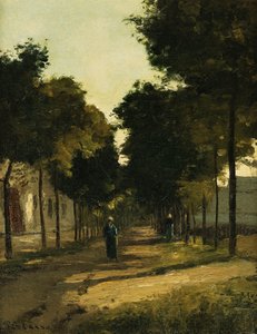 Weg; De Weg, ca. 1870 door Camille Jacob Pissarro