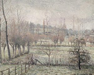 Sneeuweffect in Eragny, 1894 door Camille Jacob Pissarro