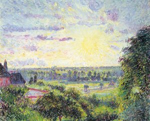 Zonsondergang in Eragny, 1891