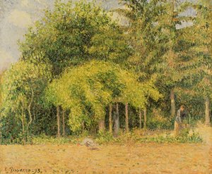 De prieel in Eragny, 1893 door Camille Jacob Pissarro