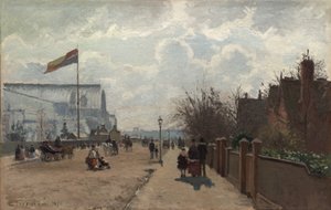 Het Crystal Palace door Camille Jacob Pissarro