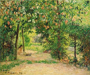 De tuin in Eragny in de lente door Camille Jacob Pissarro