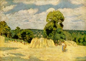 De Oogst, 1876, 1939 door Camille Jacob Pissarro