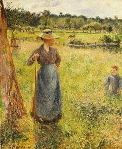 De hooier, 1884 door Camille Jacob Pissarro