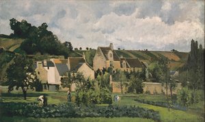De Hermitage in Pontoise, 1867 door Camille Jacob Pissarro