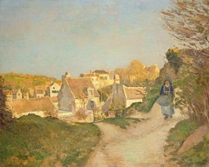 De heuvel bij Jallais, Pontoise, 1875 door Camille Jacob Pissarro