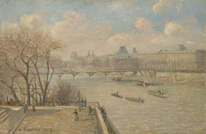 Het Louvre vanaf de Pont Neuf, 1902 door Camille Jacob Pissarro
