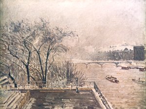 Het Louvre onder sneeuw, 1902