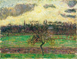 De Weiden bij Éragny, Appelboom, 1894 door Camille Jacob Pissarro