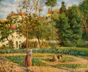 De Boomgaard, 1879 door Camille Jacob Pissarro