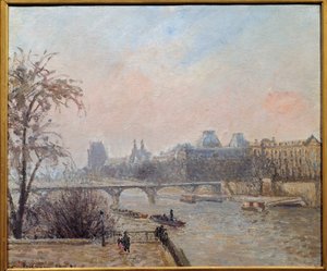 De Seine en het Louvre in 1903 door Camille Jacob Pissarro