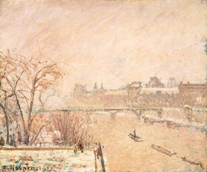 De Seine vanaf de Pont-Neuf door Camille Jacob Pissarro