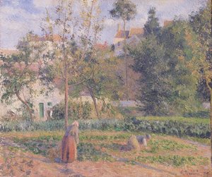 Groentetuin bij de Hermitage, Pontoise, 1879 door Camille Jacob Pissarro