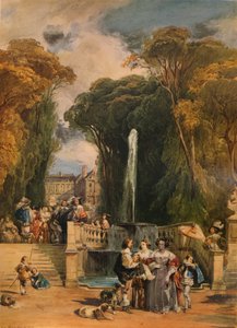 Tuin van een Frans kasteel, 1832, 1938 door Camille Joseph Etienne Roqueplan
