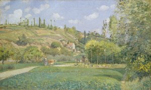 Een Koeherder in Valhermeil, Auvers-sur-Oise door Camille Jacob Pissarro
