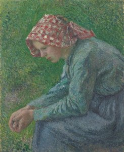 Zittende boerin