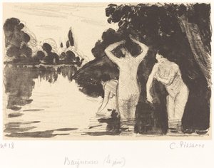 Baigneuses door Camille Pissarro