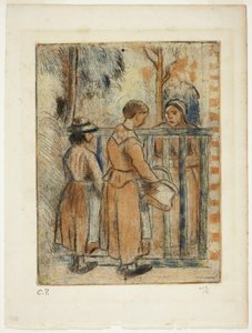 Bedelaressen, ca. 1894 door Camille Pissarro