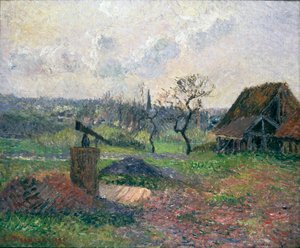 Baksteenoven in Eragny, 1885 door Camille Pissarro
