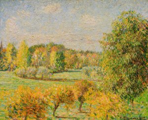 Herfsteffect, de walnootboom, Eragny