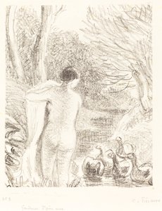 Naakt Gansmeisje door Camille Pissarro