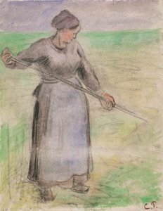 Hooimaker door Camille Pissarro