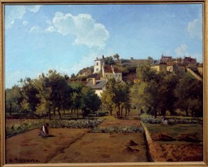 Hermitage in Pontoise door Camille Jacob Pissarro