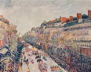 La Mi-Carême sur les Boulevards, 1897 door Camille Jacob Pissarro