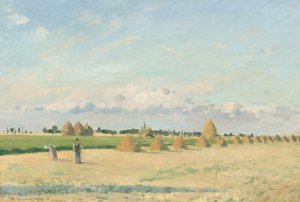 Landschap, Île-de-France, 1873 door Camille Pissarro