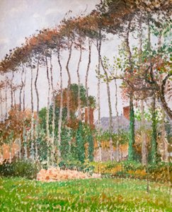 Landschap bij Varengeville, circa 1889 door Camille Pissarro