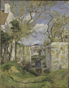 Landschap bij Pontoise door Camille Jacob Pissarro
