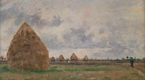 Landschap met Hooibergen door Camille Pissarro