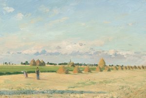 Landschap, Île-de-France door Camille Jacob Pissarro
