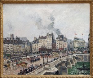 Le Pont Neuf door Camille Pissarro
