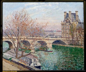 Le Pont Royal et le Pavillon de Flore door Camille Jacob Pissarro