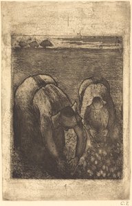 Boeren in een Bonenveld Paysannes dans un champ de haricots, 1891
