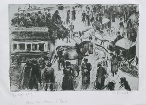 Place du Havre, Parijs door Camille Pissarro